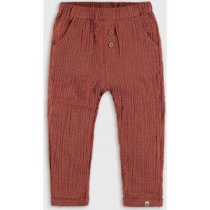 The New Chapter-Baby Woven mousseline balloon pants with folded hem-Brown sugar