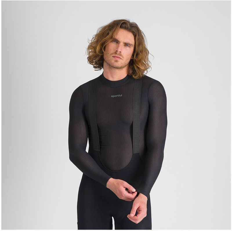 Sportful - Winter Layer Tee - Lange Mouwen Basislaag - Zwart