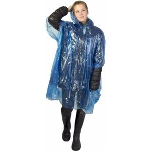 Gadgetpoint | Poncho | Regenponcho | Droog | Regen | 3 stuks | Blauw | Sinterklaas & Kerst Cadeau