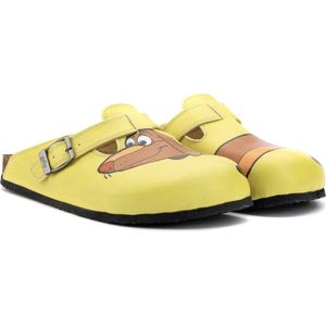 GOBY Doggy Dog Clogs - Slippers - Klompen - Hoge Kwaliteit - Handmade - Hondenprint - Maat 39