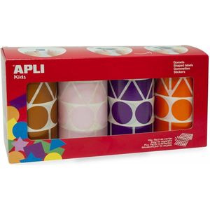 Stickerset Apli Gomets 4 Onderdelen Multicolour Geometrische vormen (4 Onderdelen)