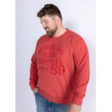 Petrol Industries - Heren Plus Size Artwork Sweater Journey - Rood - Maat 5XL