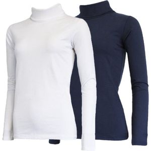 Campri - Skipully - Wintersportpully - Wit/Navy - 2-Pack