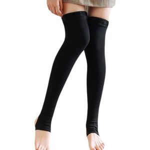 Beenwarmers - Huissokken - Dames - Overknee beenwarmers - Fluffy sokken - Legwarmer - Dikke - Fleece sokken - Warm - Overknee - Lange Sokken - Onesize - Warme sokken - Zwart