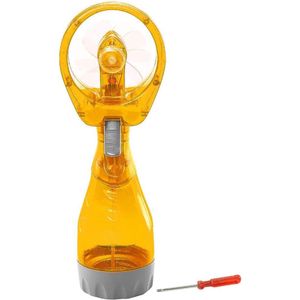 Jumada's draagbare handventilator met mist spray - inclusief waterreservoir - verkoeling met water - waterspray - tafelventilator - oranje