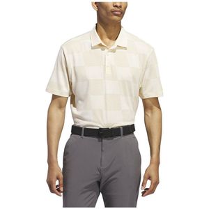 Adidas Ultimate365 Textured Korte Mouw Poloshirt Beige S Man