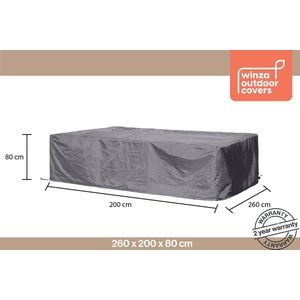 Winza Outdoor Covers - Premium - beschermhoes loungeset 260x200 cm - Afmeting : 260x200x80 cm - tuinmeubelhoes - 2 jaar garantie - Loungesethoes