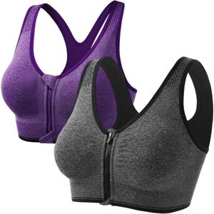 longziming - Dames Sport-BH - Racerback - Ademend - Zweetabsorberend - Medium Ondersteuning