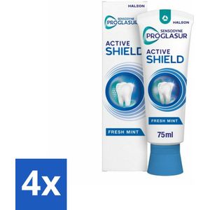 Sensodyne - Tandpasta - ProGlasur Active Shield - Fresh Mint - Frisse Munt - 75 ml - Voordeelverpakking - 4 stuks