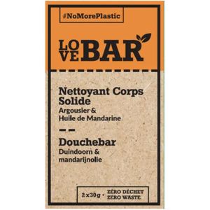 Love bar - Douchebar - Duindoorn & Mandarijnolie - 2x30g - Zero waste - 100% Plasticvrij - Vegan & Diervriendelijk - bodywash