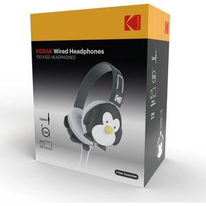 Kodak 100 Kids Bedrade On-ear Koptelefoon - Kinder Koptelefoon - Pinguïn - 3.5MM