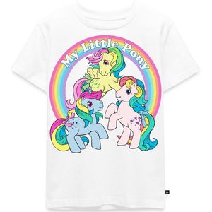 My Little Pony Retro Kleurige Ponys Met Regenboog Premium T Shirt Kinderen