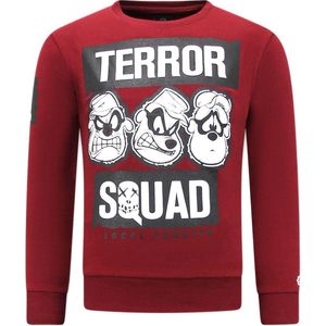Heren Sweater met Print - Terror Beagle Boys - Bordeaux