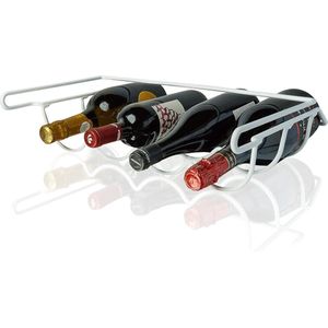 Wijnrek flessenrek wijnflessenhouder voor koelkast of rek roestvrij metaal geschikt voor maximaal 4 flessen