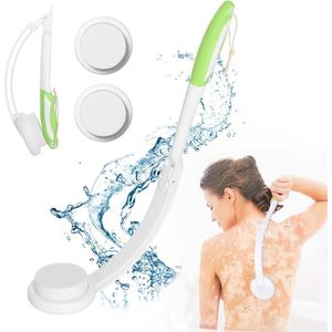 Verstelbare rugverzorgingsset met opzetstukken - Vouwbare rugborstel met lange handgreep - Optimale zorg voor je rug