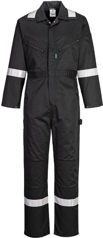 Portwest - Iona F813BKRL - Overall - Zwart - Kingsmill 65% Polyester, 35% Katoen