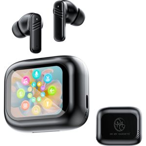 O.M.G SmartBudz PRO - Draadloze Bluetooth Oordopjes met Active Noise Cancelling - In-Ear Earbuds met Oplaadcase & Powerbank - IPX5 Waterbestendig - Zwart