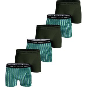 Bjorn Borg Heren Boxershorts 6 Pack Groen Army/Multi Cotton Stretch Maat M