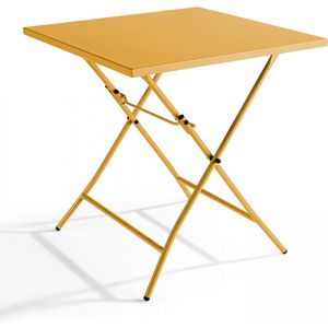 Oviala - Palavas - Inklapbare Tuin Tafel - Geel - Staal
