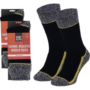 Apollo Thermo werk sokken voor heren/dames - 2x paar - blauw - 41/46 - Winter werk kleding - Thermokleding - Thermosokken - Werksokken