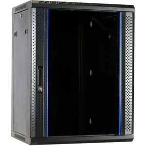 DSIT 15U wandkast ongemonteerd met glazen deur 600x600x770mm (BxDxH) - serverbehuizing - serverrack - serverkast
