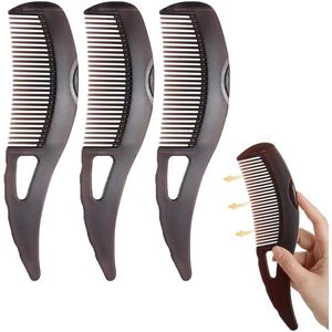 Verpakking van 3 anti-rooskammen, anti-rooskammen met energiemassage, anti-rooskam met handvat, haarkam, hoofdhuidkam, hoofdhuiddetoxkam, effectieve reiniging en hoofdhuidmassage voor mannen en vrouwen - Cyslmuk®