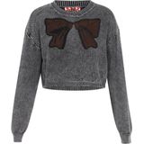 myMo - ROCKS - Trui - Bruin - Zwart - Wit - Knitwear - Lange Mouw