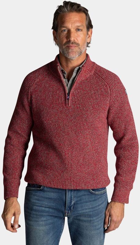 NZA - Katoenen Half Zip Trui - Rood