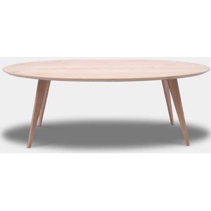 Tafel Ovaal Eikenhout - Hout Onderstel - Onbehandeld