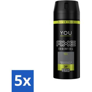 Axe - Deodorant Bodyspray - 24hrs Fresh - You Essentiel - 150 ml - Bulkverpakking - 5 stuks