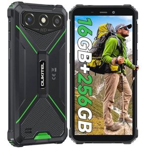 Outdoor smartphone 16 GB + 256 GB/1 TB - 6300 mAh mobiele telefoon voor bouwplaatsen met waterdicht ontwerp en 13 MP camera
