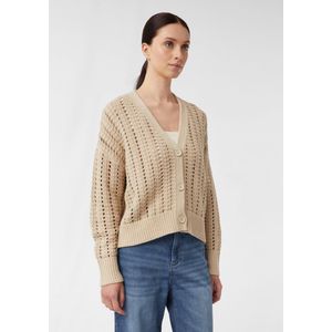 comma - Strickjacke - Katoenen Vest - Korte Relaxed Fit