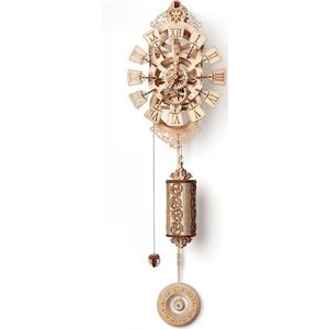 Wood Trick - Modelbouw 3D Houten Puzzels – ‘Pendulum Wall Clock’ (WDTK035) – 251 Stuks