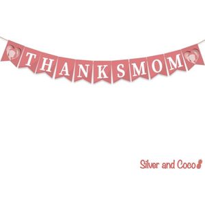 SilverAndCoco® - Moederdag Versiering Slinger | Verjaardag Decoratie Vlaggenlijn Pakket | Helium Party Feest Slingers Cadeau voor - Moeder / Mom / Liefste Mama