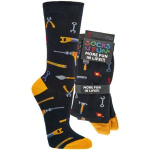 Sokken | grappige sokken dames | grappige sokken heren | happy socks printjes | thema gereedschap | maat 36-41 | per 2 paar