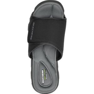 Skechers Wind Swell heren badslipper - Zwart - Maat 47,5