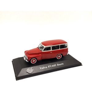 VOLVO PV445 - Duett - rood-wit - 1:43 - Ed Atlas #4 - Modelauto - Schaalmodel - Modelauto - Miniatuurauto - Miniatuur autos