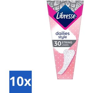 Libresse – Inlegkruisjes – Fresh String – Voor stringslips – 30 Inlegkruisjes - Bulkverpakking - 10 stuks