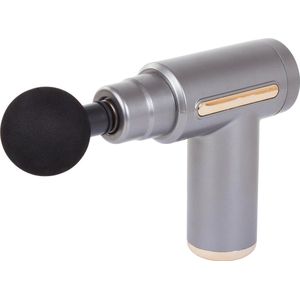 Massage Gun - Spierherstel & Relax - 4 Opzetstukken - 6 Intensiteitsstanden - Draadloos - Grijs
