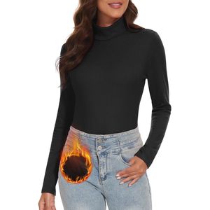 Dames Turtleneck Coltrui met Lange Mouwen - Elegante Basis Top in Ribbelstructuur