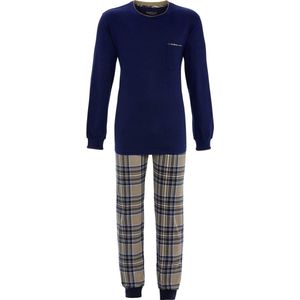 Warme heren pyjama blauw - Blauw - Maat - 48