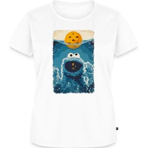 Sesamstraat Cookie Monster Haai Premium T Shirt Dames