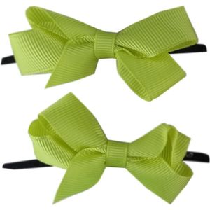 Jessidress Mini Haar Elastiekjes met kleine Haar Strikjes  - Geel