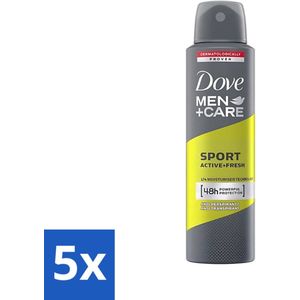 Dove - Deodorant - Men Care Sport Active Fresh - Verfrissend en energiek - 150 ml - Bulkverpakking - 5 stuks