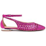 Gioseppo - Dell - Ballerina - Zwart - Gebreid met Leren Bandje