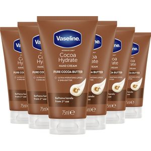 Vaseline Intensive Care Handcreme - Cocoa Hydrate - met Ultra-Hydrating Lipids en pure cacaoboter - 6 x 75 ml