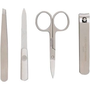 Gentlemen's Hardware Manicure Set - 4-delig - RVS - Etui