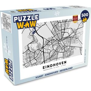 Puzzel Kaart - Eindhoven - Nederland - Legpuzzel - Puzzel 500 stukjes