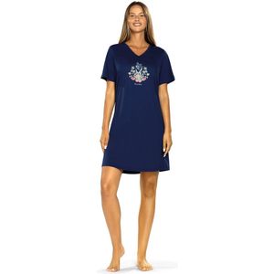 Comtessa - Dames nachthemd - Korte mouw - Donkerblauw - Maat 44