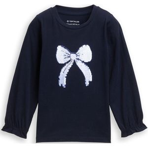 Tom Tailor Shirt met lange mouwen en omkeerbare pailletten